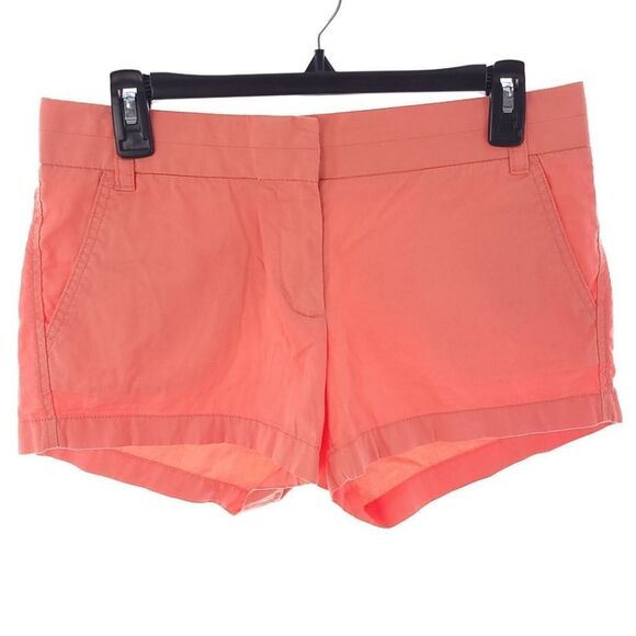 J.Crew Womens Size 4 Solid Cotton Chino Broken In Shorts - Picture 1 of 6